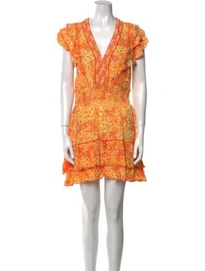 Pre-owned Printed Mini Dress In Orange from The RealReal