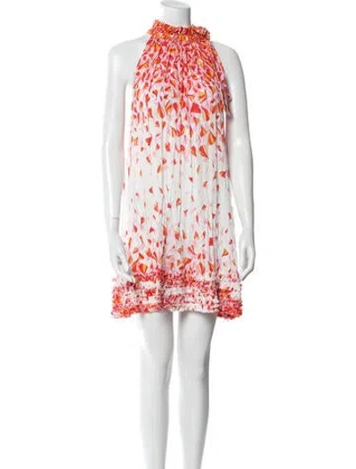 Pre-owned Poupette St Barth Printed Mini Dress W/ Tags In White
