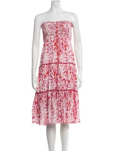 Pre-owned Poupette St Barth Printed Mini Dress In White