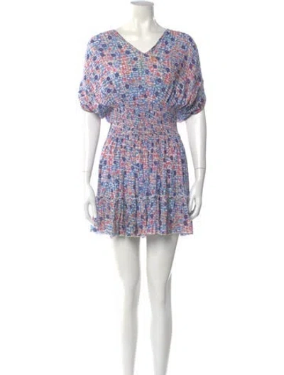 Pre-owned Poupette St Barth Printed Mini Dress In White