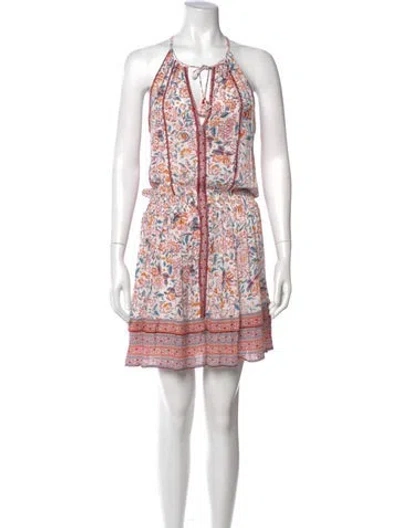 Pre-owned Poupette St Barth Printed Mini Dress In White