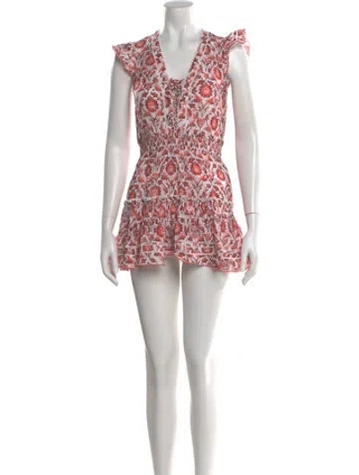 Pre-owned Poupette St Barth Printed Mini Dress In White