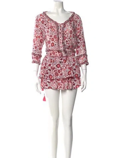 Pre-owned Poupette St Barth Printed Mini Dress In White