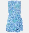 Poupette St Barth Bedrucktes Minikleid In Blau