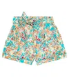 Poupette St Barth Rachel Floral Shorts In Green