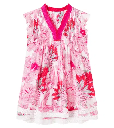 Poupette St Barth Kids' Sasha Floral Dress In Pink