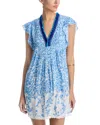Poupette St Barth Sasha Mini Dress In Blue Lazuli