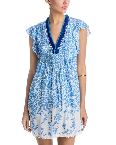 Poupette St Barth Sasha Mini Dress In Blue Lazuli