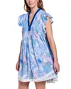 Poupette St Barth Sasha Mini Dress Cover Up In Blue