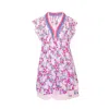 Poupette St Barth Sasha Mini Dress Kids Pink Kookoo Bird In Multi