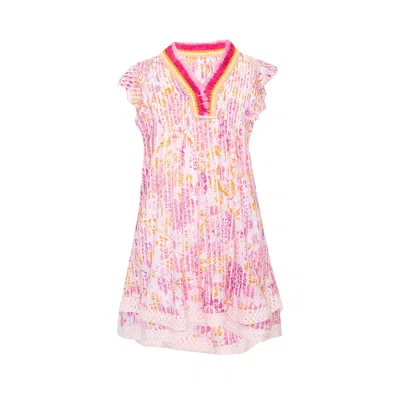Poupette St Barth Sasha Mini Dress Kids Pink Marigold