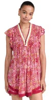 Poupette St Barth Sasha Cover-up Minidress In Pink Corolle