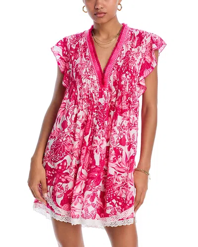 Poupette St Barth Sasha Mini Dress In Pink