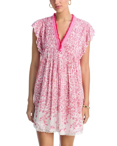 Poupette St Barth Sasha Mini Dress In Pink Lazuli