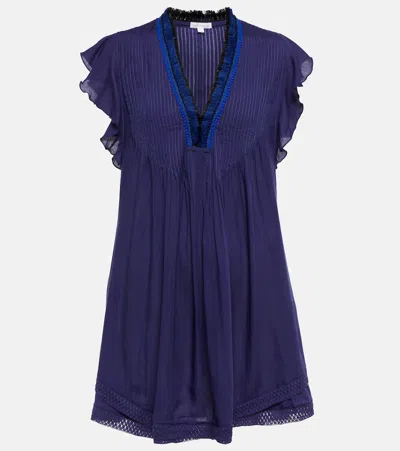 Poupette St Barth Mini Dress Sasha In Royal Blue
