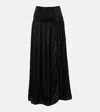 Poupette St Barth Scalloped Maxi Skirt In Black