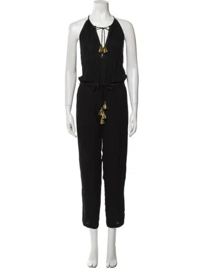 Pre-owned Poupette St Barth Scoop Neck Jumpsuit In Black