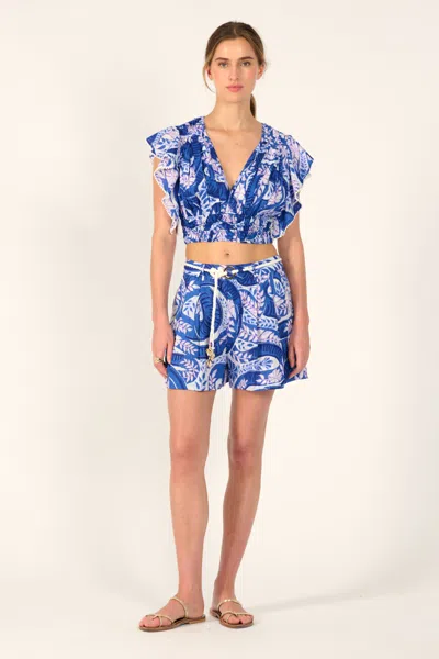 Poupette St Barth Short Chantal In Blue
