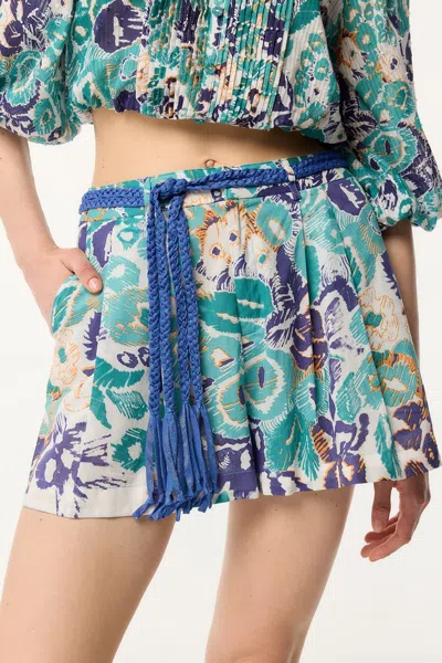 Poupette St Barth Short Chantal In Blue Pencilleo