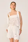Poupette St Barth Short Chantal In White
