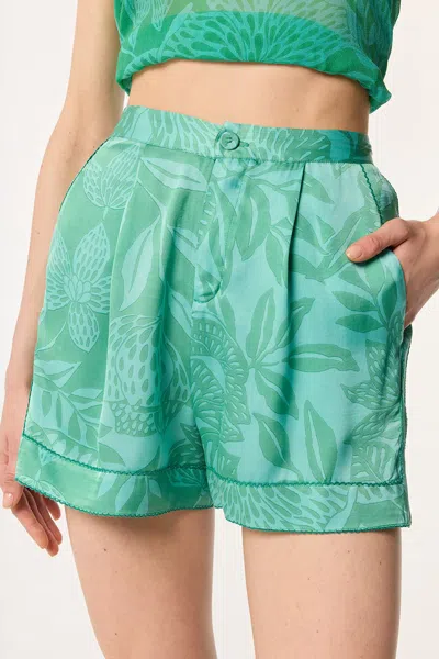 Poupette St Barth Short Isabelle In Mint Macro Stelis