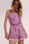 Poupette St Barth Short Jumpsuit Ambra In Purple