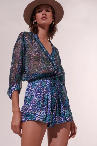 Poupette St Barth Short Jumpsuit Azia In Multi