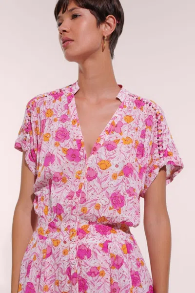 Poupette St Barth Short Jumpsuit Bora In Pink