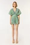 Poupette St Barth Chantal Puff Sleeve Cover-up Jumpsuit