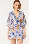 Poupette St Barth Short Jumpsuit Chantal In Blue