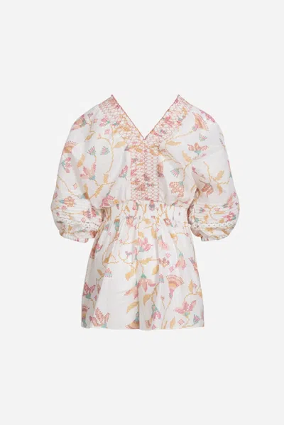 Poupette St Barth Kids' Short Jumpsuit Chantal For Girls In Neutral