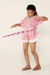 Poupette St Barth Short Jumpsuit Chantal For Girls In Animal Print