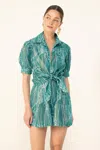 Poupette St Barth Short Jumpsuit Livia In Green
