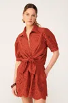 Poupette St Barth Short Jumpsuit Livia In Red