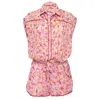 Poupette St Barth Short Jumpsuit Margo Pink Clary In Red