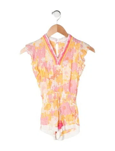 Pre-owned Poupette St Barth Babies' Short Sleeve Romper In Multi
