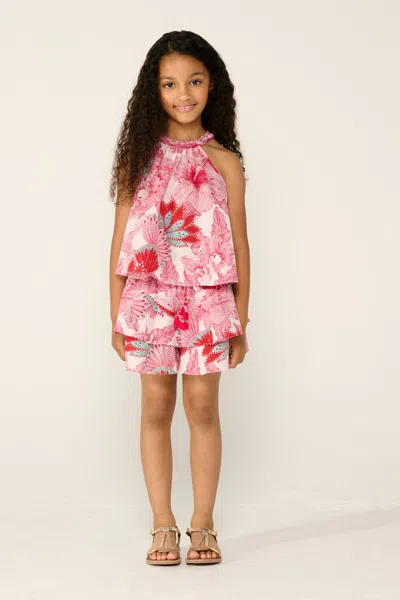 Poupette St Barth Short Thalia For Girls In Neutral