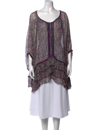 Pre-owned Poupette St Barth Silk Mini Dress In Multicolor