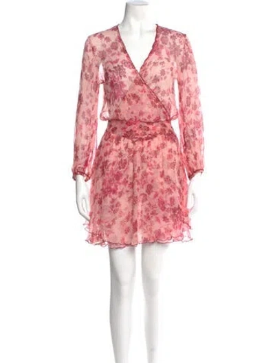 Pre-owned Poupette St Barth Silk Mini Dress W/ Tags In Pink