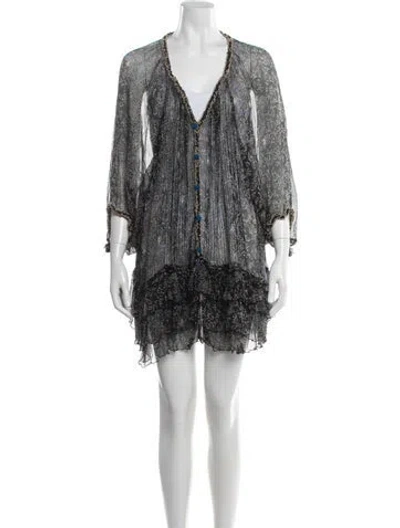 Pre-owned Poupette St Barth Silk Mini Dress In White
