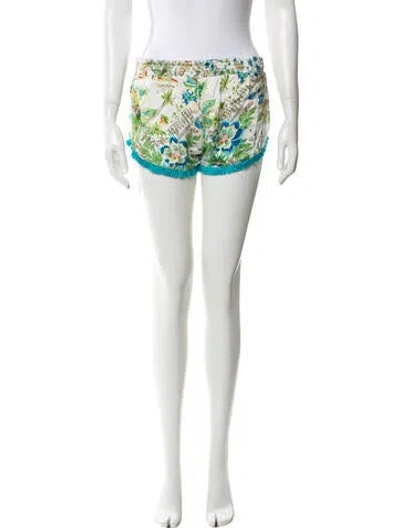 Pre-owned Poupette St Barth Silk Mini Shorts In Blue