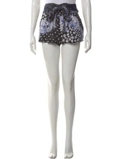 Pre-owned Poupette St Barth Silk Mini Shorts In Blue