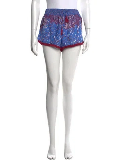 Pre-owned Poupette St Barth Silk Mini Shorts In Blue