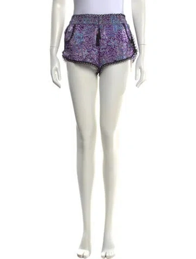 Pre-owned Poupette St Barth Silk Mini Shorts In Multi