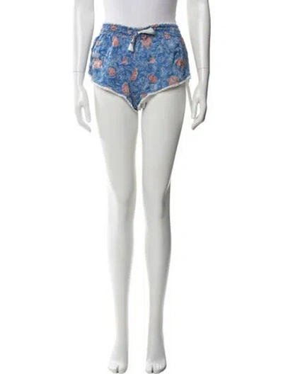 Pre-owned Poupette St Barth Silk Mini Shorts In White
