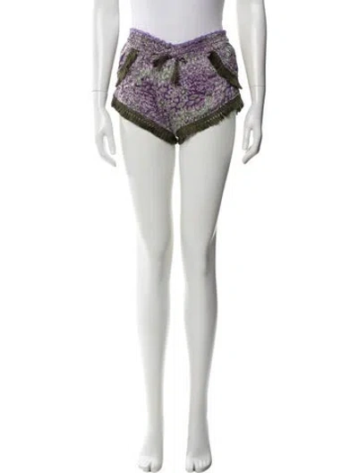 Pre-owned Poupette St Barth Silk Mini Shorts In White