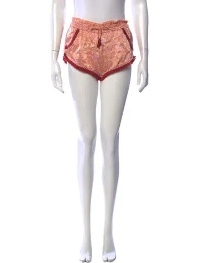 Pre-owned Poupette St Barth Silk Mini Shorts In White