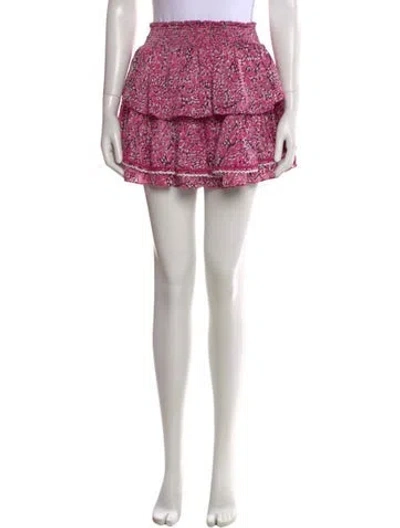 Pre-owned Poupette St Barth Silk Mini Skirt In Pink