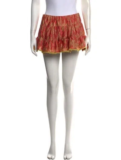 Pre-owned Poupette St Barth Silk Mini Skirt In Pink