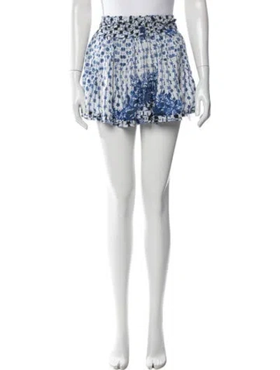Pre-owned Poupette St Barth Silk Mini Skirt In White